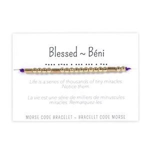 BLESSED Morse Code Stretch Bracelet